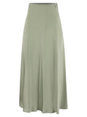 Herno Satin Effect Long Skirt