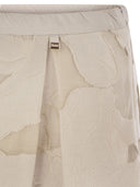 Herno Skirt In Floral Jacquard And New Techno Taffeta