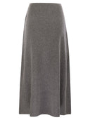 Fabiana Filippi Platinum And Lurex Long Skirt