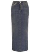 Gonna di denim long di Fabiana filippi con fessura posteriore
