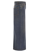 Gonna di denim long di Fabiana filippi con fessura posteriore