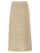Fabiana Filippi Cotton And Linen Crochet Midi Pencil Skirt