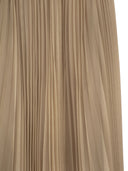 Fabiana Filippi Wide Pleated Tulle Skirt With Knitted Belt