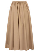 Fabiana Filippi Cotton Midi Skirt With Elasticated Waist And Fluid Silhouette