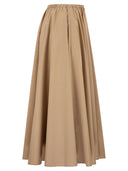 Fabiana Filippi Cotton Midi Skirt With Elasticated Waist And Fluid Silhouette