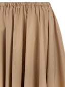 Fabiana Filippi Cotton Midi Skirt With Elasticated Waist And Fluid Silhouette