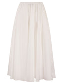 Fabiana Filippi Cotton Midi Skirt With Elasticated Waist And Fluid Silhouette