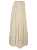 Fabiana Filippi Flared Lace Skirt With Foliage Embroidery