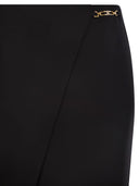 Elisabetta Franchi Crepe Skirt With Jewel Detail