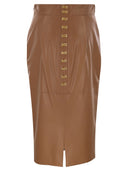 Elisabetta Franchi Pencil Skirt With Jewelled Hooks