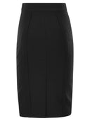 Elisabetta Franchi Lightweight Crêpe Skirt With Raw Cut Details