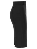 Elisabetta Franchi Lightweight Crêpe Skirt With Raw Cut Details