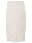 Elisabetta Franchi Lightweight Crêpe Skirt With Raw Cut Details