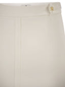 Elisabetta Franchi Lightweight Crêpe Skirt With Raw Cut Details