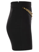 Elisabetta Franchi Stretch Crepe Miniskirt With Belt