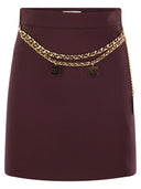 Elisabetta franchi stretch crêpe minirok met riem
