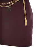 Elisabetta franchi stretch crêpe minirok met riem