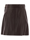 Elisabetta Franchi Mini Skirt In Nappa Leather