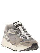 Run Of Leather And Fabric Trainers