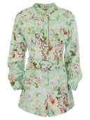 Mc2 Saint Barth Hanniel Playsuit With Flower Pattern