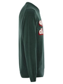 Mc2 Saint Barth Heron Crew Neck Sweater With Embroidery On The Front