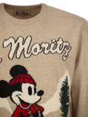 Mc2 Saint Barth Heron Crew Neck Sweater With Embroidery On The Front