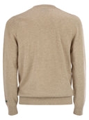 Mc2 Saint Barth Heron Crew Neck Jumper With Embroidery On The Chest