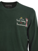 Mc2 Saint Barth Heron Crew Neck Jumper With Embroidery On The Chest