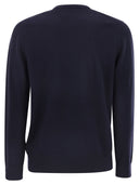 Mc2 Saint Barth Heron Crew Neck Jumper With Embroidery On The Chest