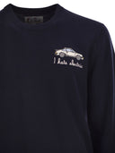 Mc2 Saint Barth Heron Crew Neck Jumper With Embroidery On The Chest