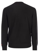 Mc2 Saint Barth Heron Crew Neck Jumper With Embroidery On The Chest