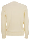 Mc2 Saint Barth Heron Crew Neck Jumper With Embroidery On The Chest