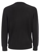 Mc2 Saint Barth Heron Crew Neck Jumper With Embroidery On The Chest