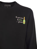 Mc2 Saint Barth Heron Crew Neck Jumper With Embroidery On The Chest