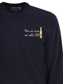 Mc2 Saint Barth Heron Crew Neck Jumper avec broderie sur la poitrine