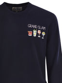 Mc2 Saint Barth Heron Crew Neck Jumper With Embroidery On The Chest