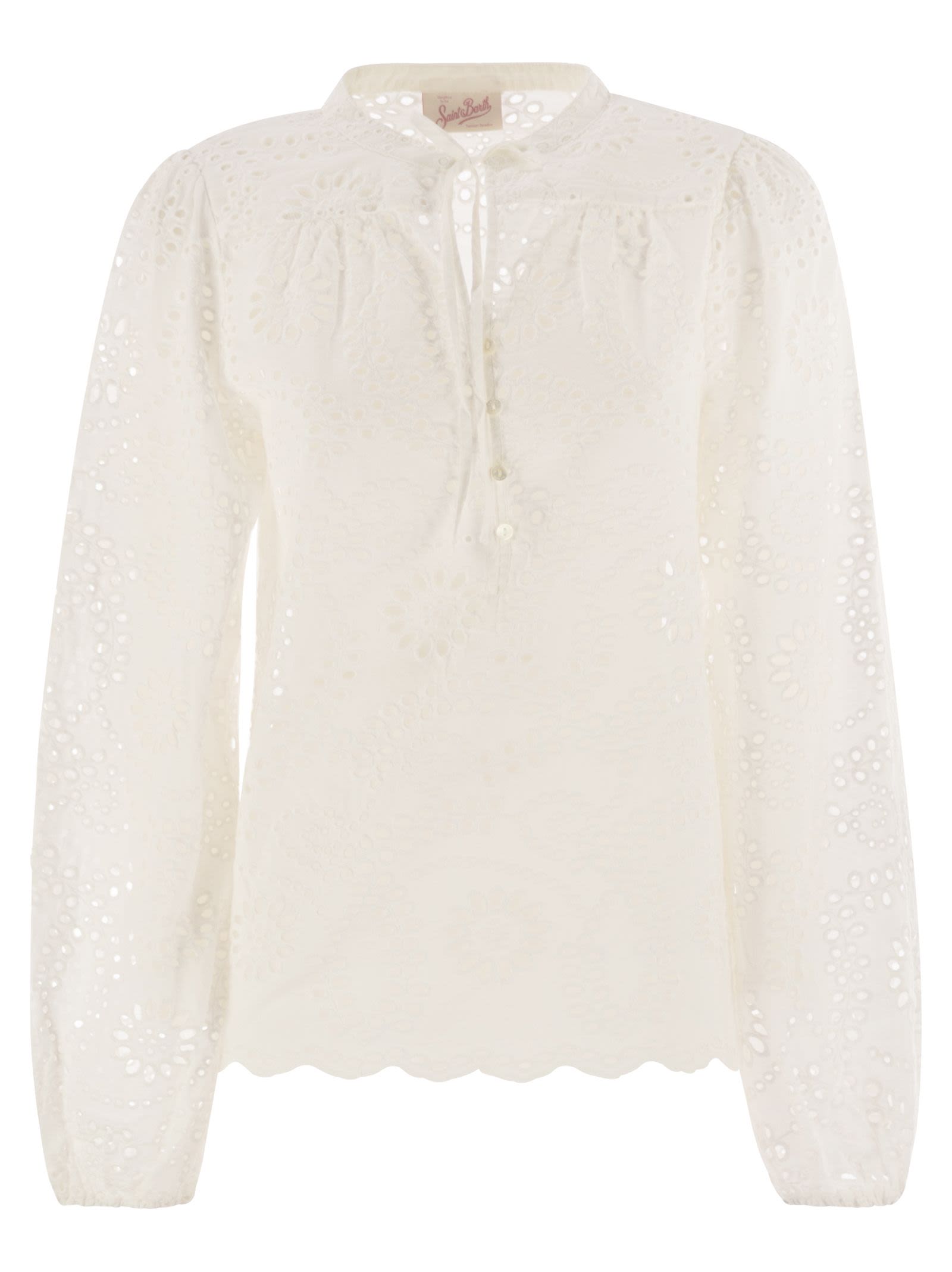 Mc2 Saint Barth Harper Shirt With Mandarin Collar