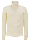 Rakki 'Honeycomb Stitch Turtleneck White