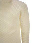 Rakki 'Honeycomb Stitch Turtleneck White