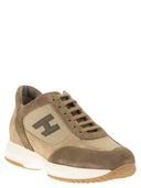 Hogan Interactive Suede And Fabric Trainers