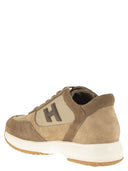 Hogan Interactive Suede And Fabric Trainers