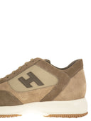 Hogan Interactive Suede And Fabric Trainers