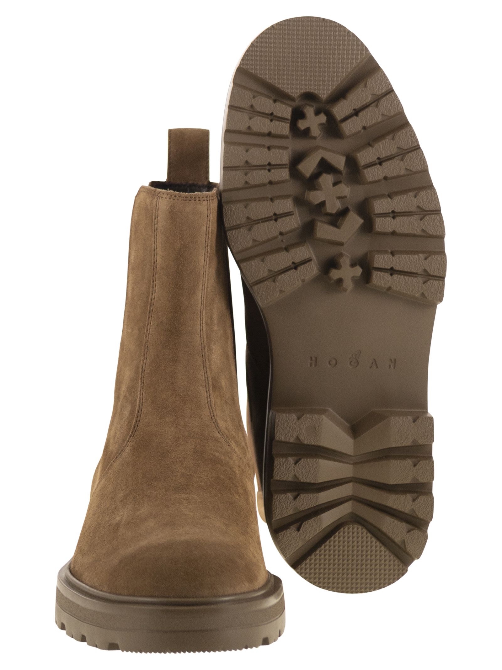 Hogan H673 Suede Chelsea Bottes