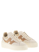 Hogan H Stripes Leather And Suede Trainers
