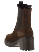 Hogan Chelsea Ankle Boots In Suede Leather