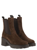 Hogan Chelsea Ankle Boots In Suede Leather