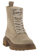 Hogan H674 Suede Lace Up Boot