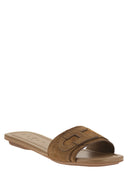 Hogan Suede Slide Sandals With Signature H Detail
