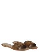 Hogan Suede Slide Sandals With Signature H Detail
