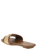 Hogan H685 Flat Sandals In Leather And Raffia